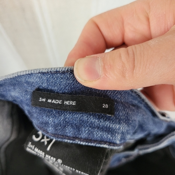 3x1 NYC‎ High Rise Straight Leg Jeans Blue Size 28 - Picture 9 of 11